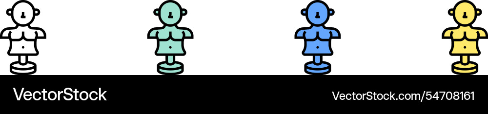 Dummy-Symbol Umriss grün blau und gelb Stil Dummy-Symbol Umriss grün blau und gelb Stil vektorbild