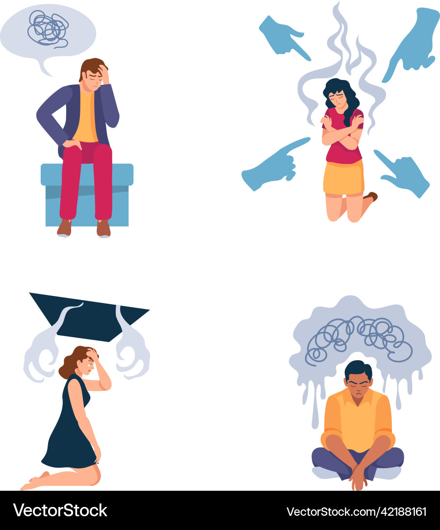 Psychologie Probleme psychische Störung und Stress Psychologie Probleme psychische Störung und Stress vektorbild
