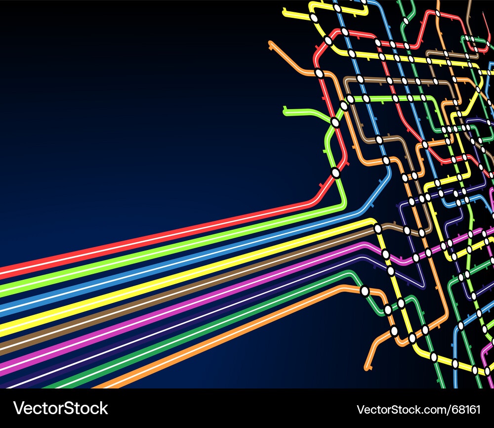 Subway Network Abstract Vector Image