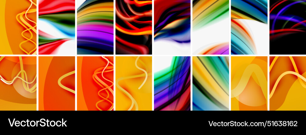 Collection of abstract background with waves Collection of abstract background with waves vector image