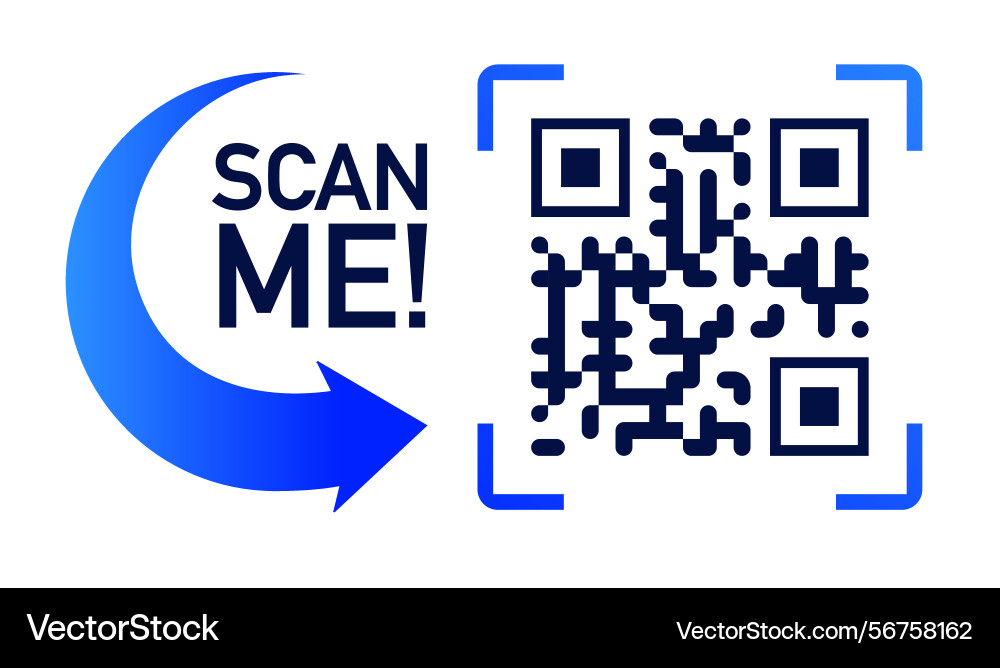 Qr code scan me icon trendy style Qr code scan me icon trendy style vector image
