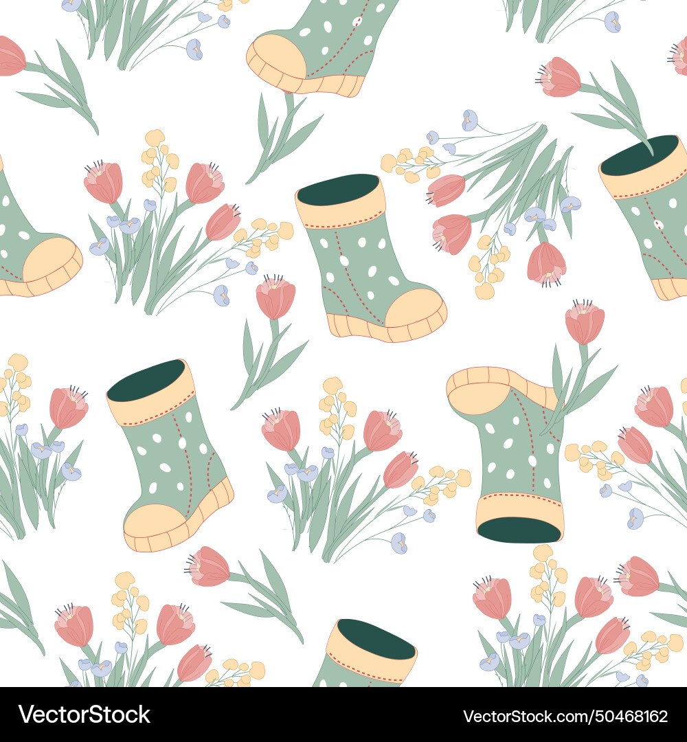 Seamless pattern design for spring and summer Seamless pattern design for spring and summer vector image
