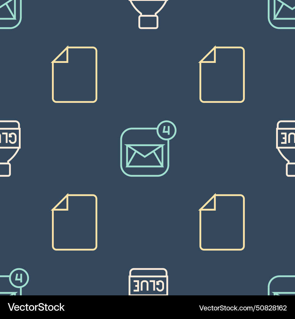 Set line glue file document and envelope Set line glue file document and envelope vector image