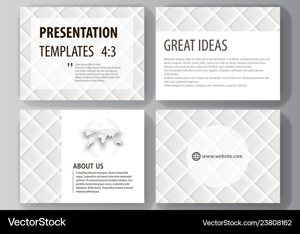 Set of business templates for presentation slides Set of business templates for presentation slides vector image