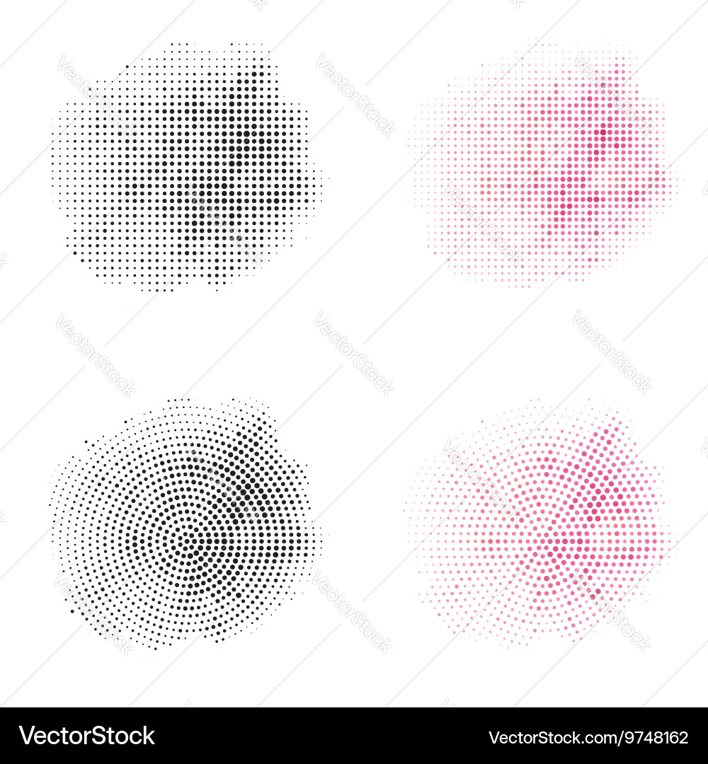 Vintage Halftone Texture Set Royalty Free Vector Image