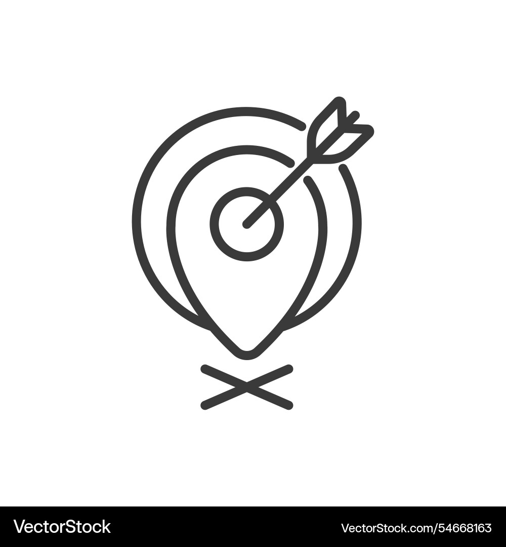 Accurate gps icon in line design Vector Image