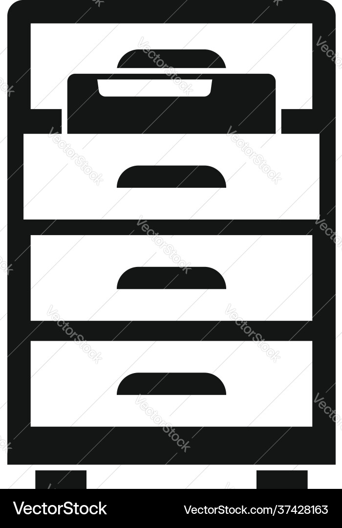 Drawer folder documents icon simple style Drawer folder documents icon simple style vector image