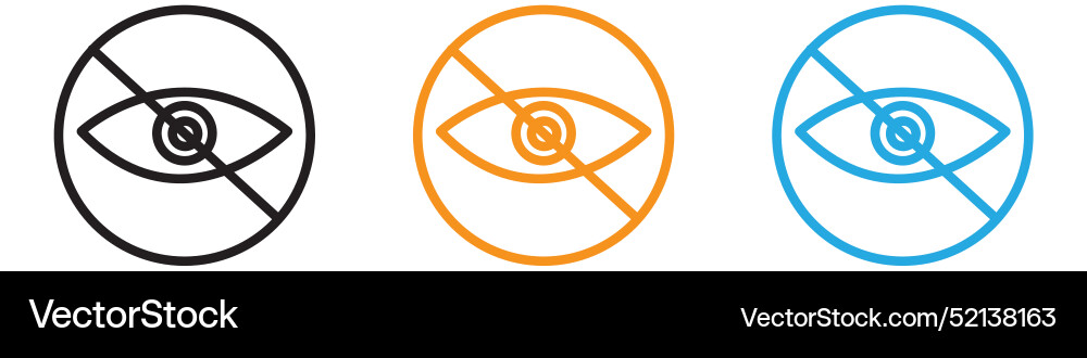 No view logo set collection for web app ui Vector Image