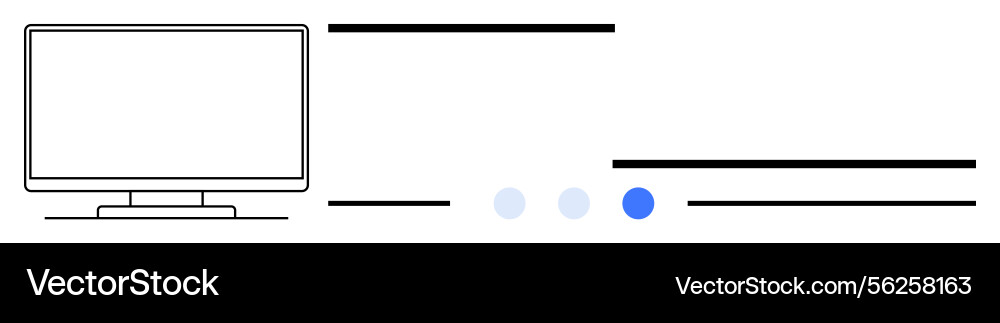 Simplistic digital interface with monitor Simplistic digital interface with monitor vector image