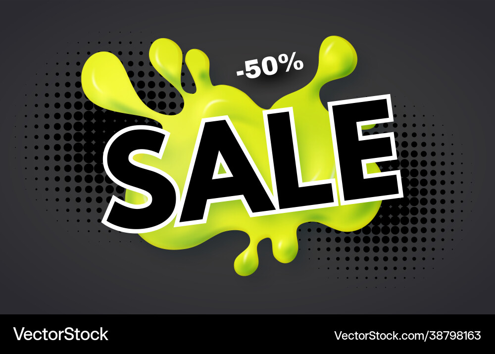 Splash sale super offer funny banner with colod Splash sale super offer funny banner with colod vector image