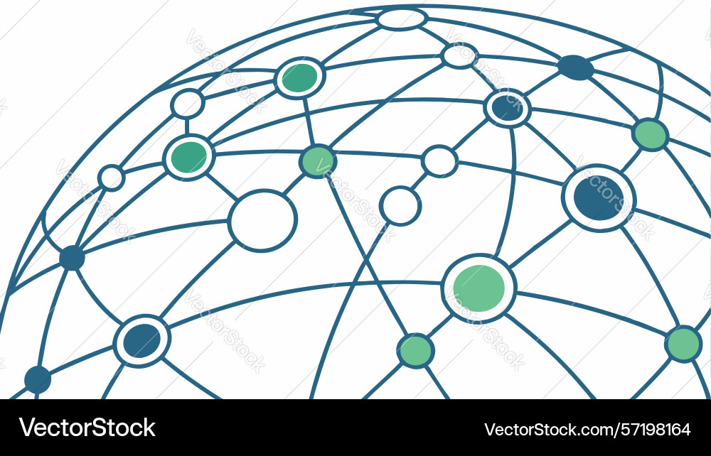 Global network connectivity abstract web sphere vector image