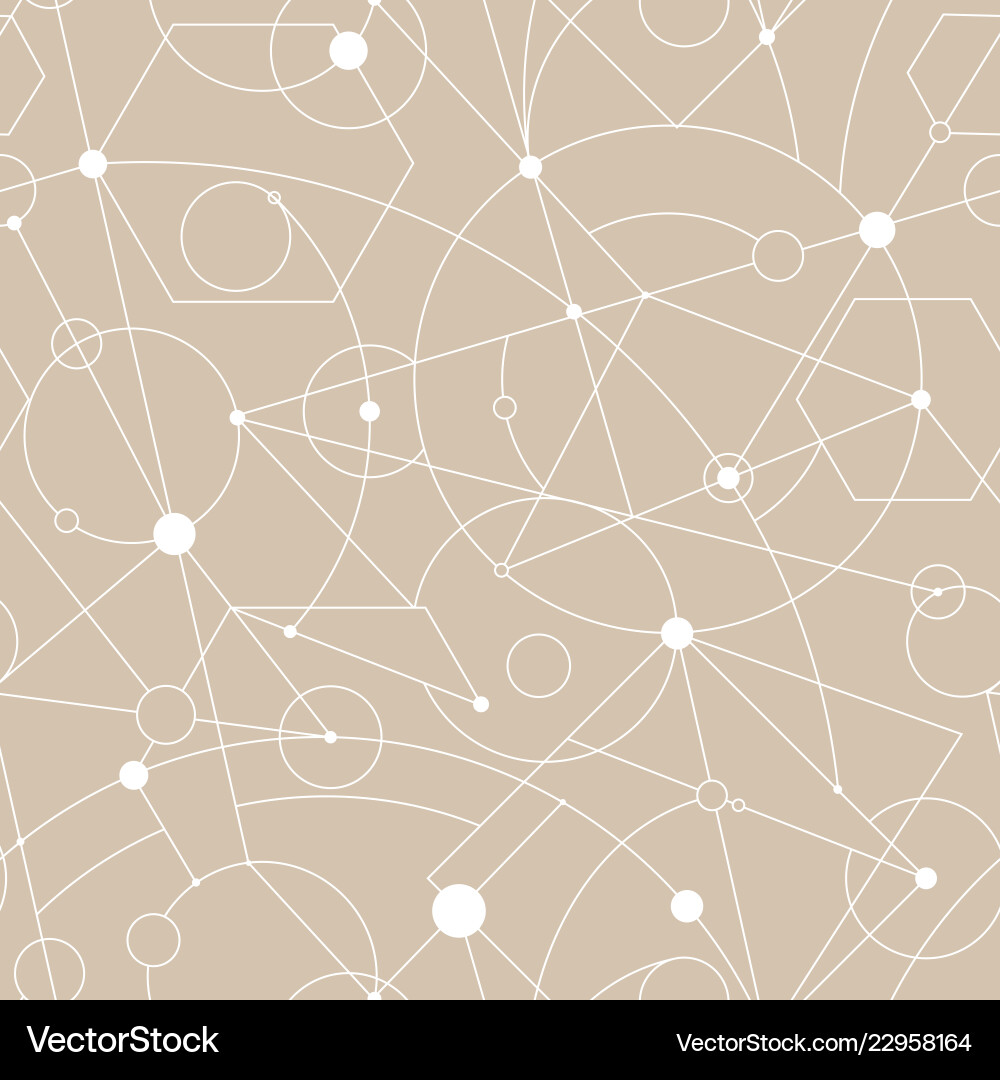 Grid seamless pattern with random geometric Grid seamless pattern with random geometric vector image