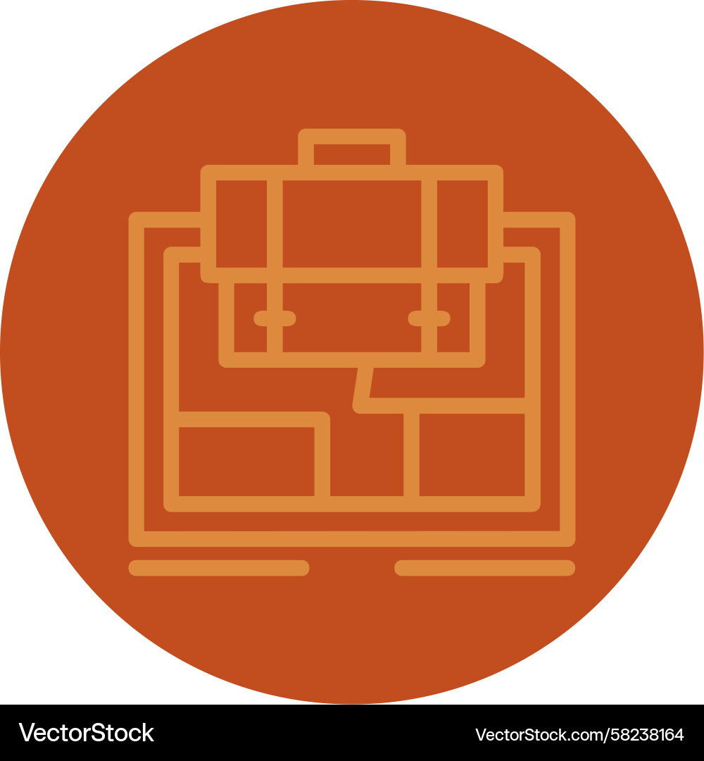 Multi-Color Map Line Icon Vector Image