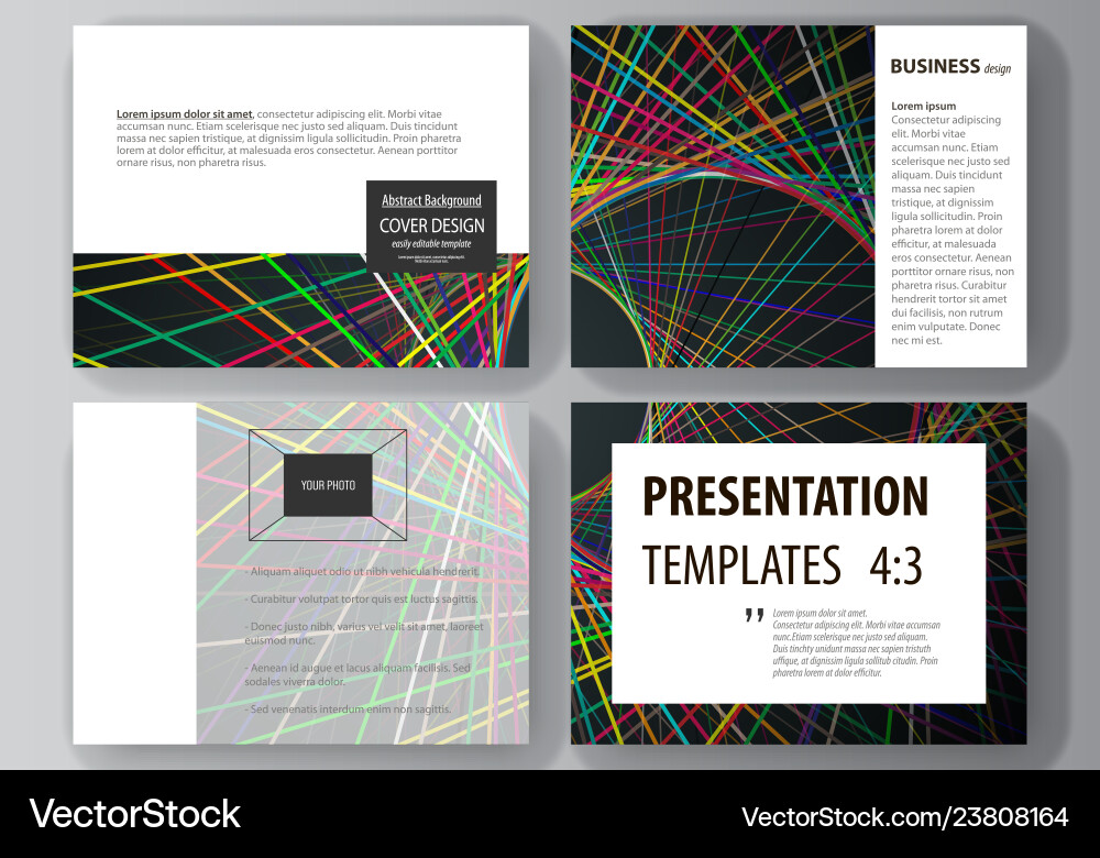 Set of business templates for presentation slides Set of business templates for presentation slides vector image