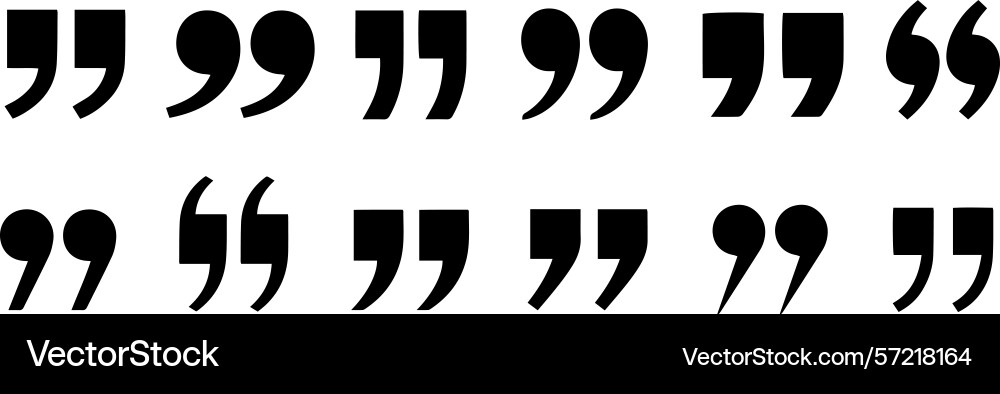 Set of quotation marks Set of quotation marks vector image