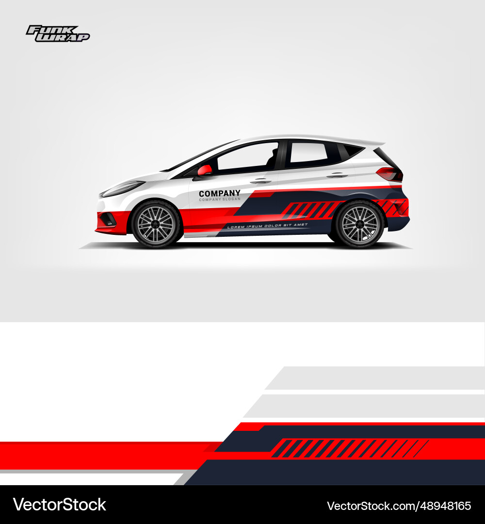 Abstract Car Wrap - Geometric Patterns vector image