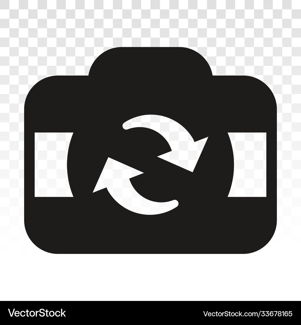 Change or switch camera icon for apps website vector image