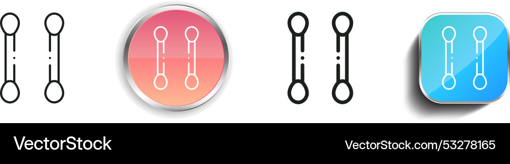 Cotton icon thin linear regular and button style vector image