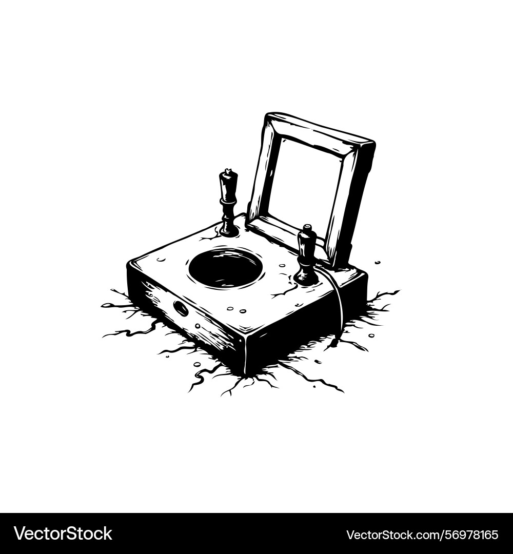 Monochrome enigmatic device hinting at arcane Vector Image