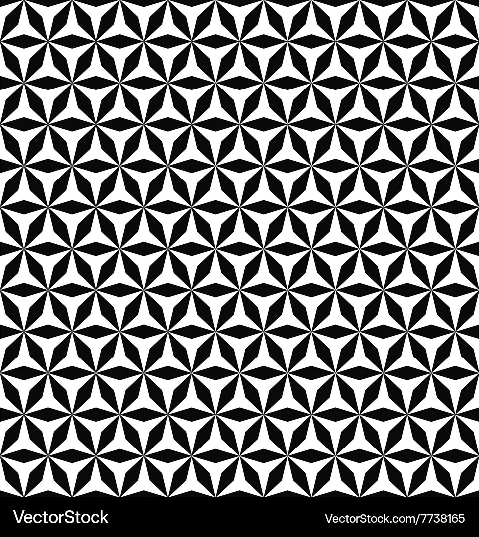 Seamless monochrome hexagonal pattern Vector Image