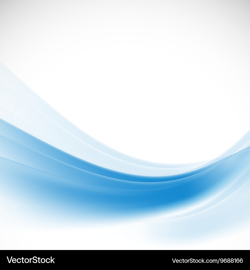 Abstract smooth blue wave background Royalty Free Vector