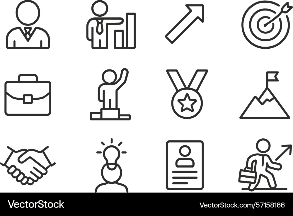 Business success and growth concepts represented Business success and growth concepts represented Vector Image