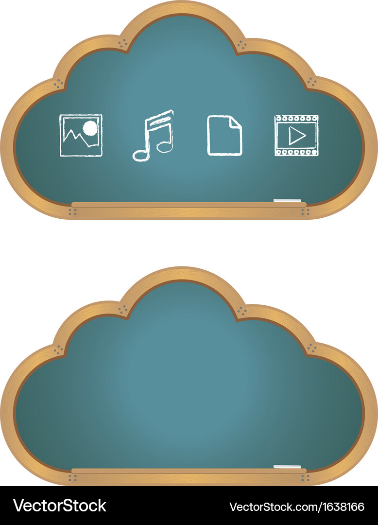 Cloud computing on blackboard Vector Image