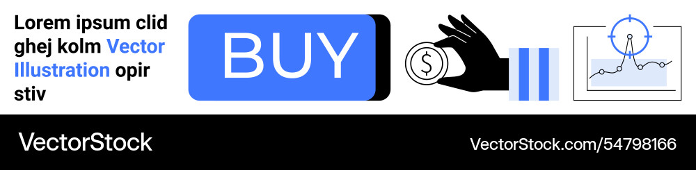 E-commerce call-to-action elements with buy button vector image