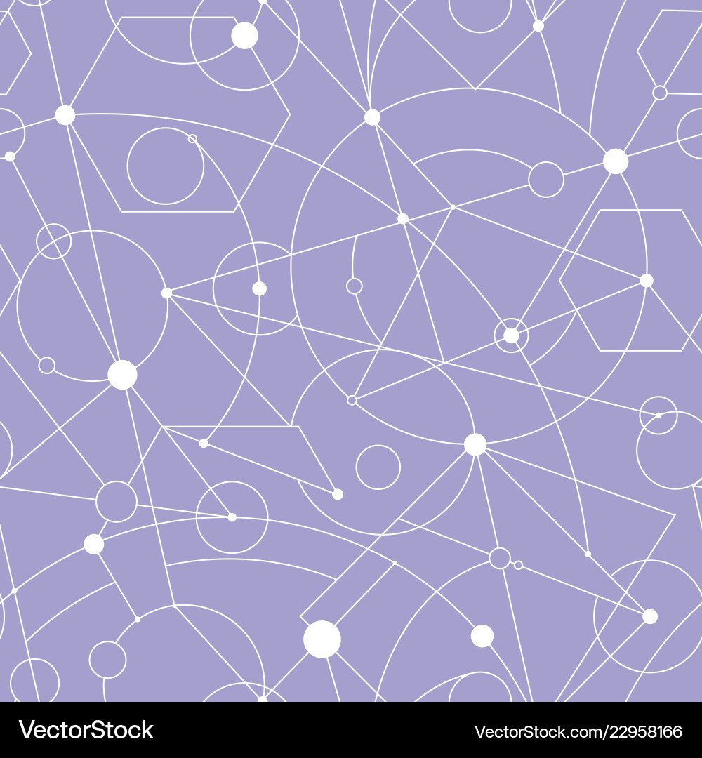 Grid seamless pattern with random geometric Grid seamless pattern with random geometric vector image