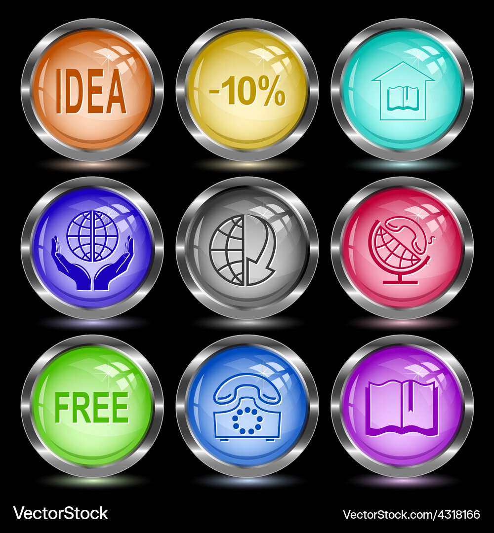 Idea -10 library protection world globe and array Vector Image