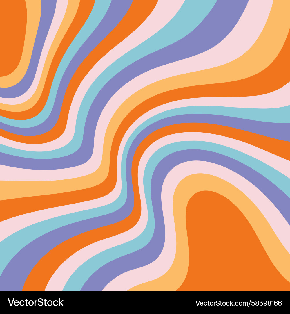 Retro Wavy Stripe Pattern Vector Image