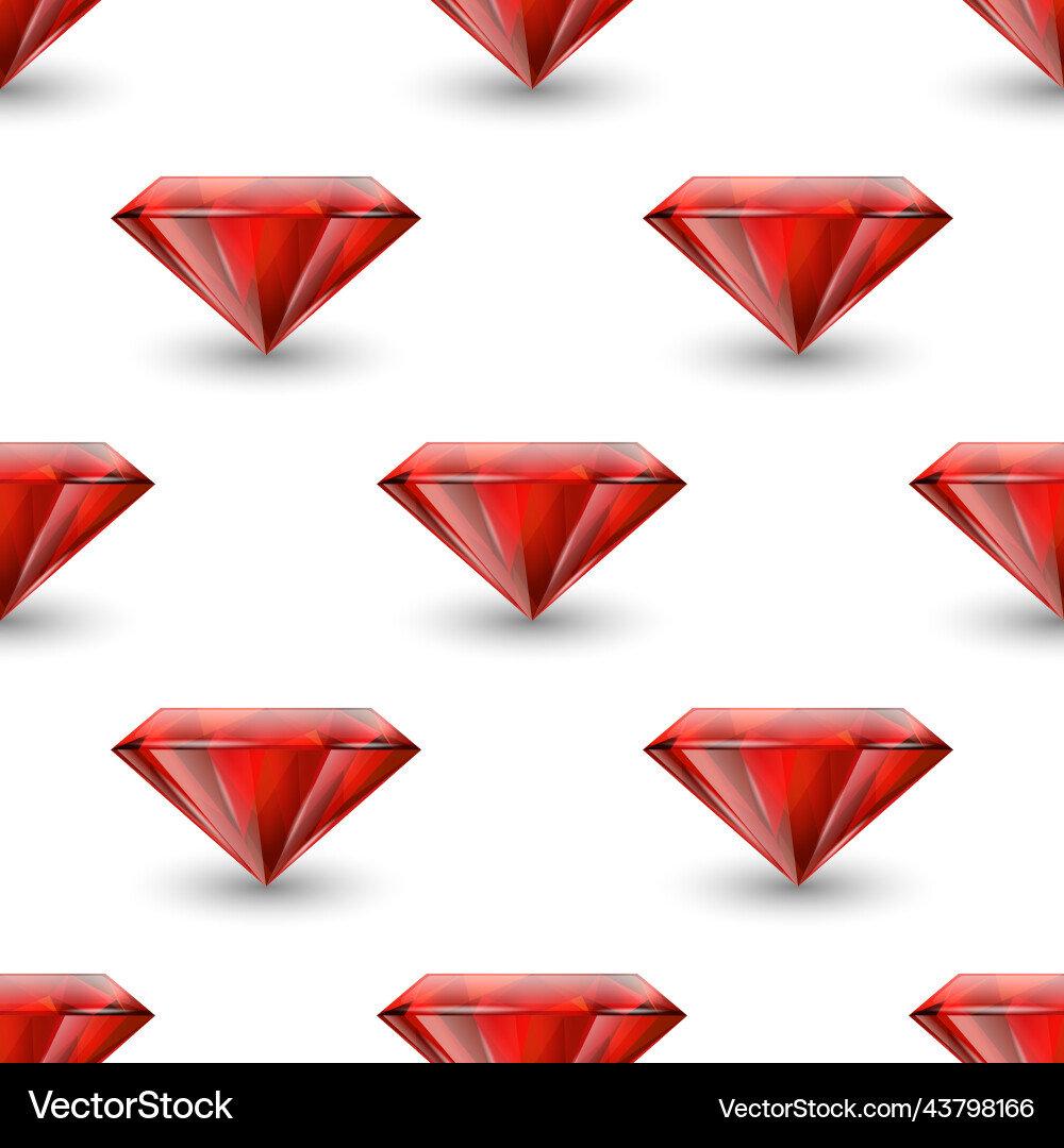 Seamless pattern with 3d realistic gemstone Seamless pattern with 3d realistic gemstone vector image