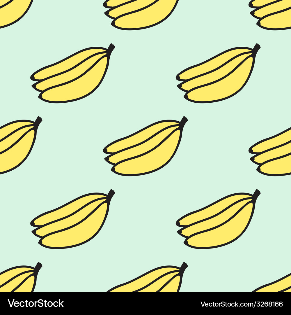 Seamless pattern with banana Vector Image