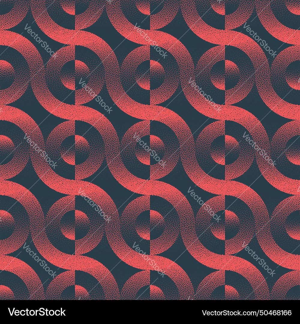 Split circles and wavy lines seamless pattern Split circles and wavy lines seamless pattern vector image