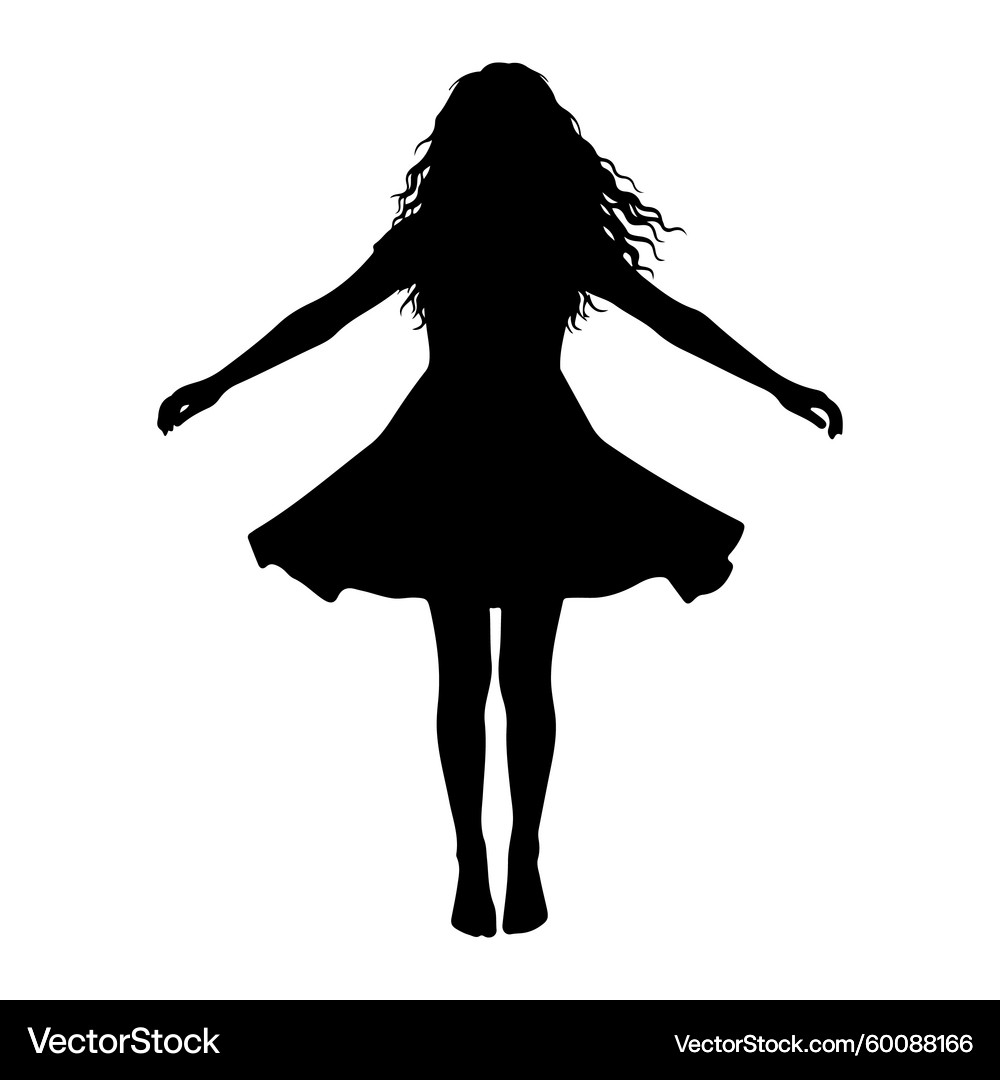 Woman Dancing Silhouette – Royalty-Free Vector | VectorStock, image size:1000x1080