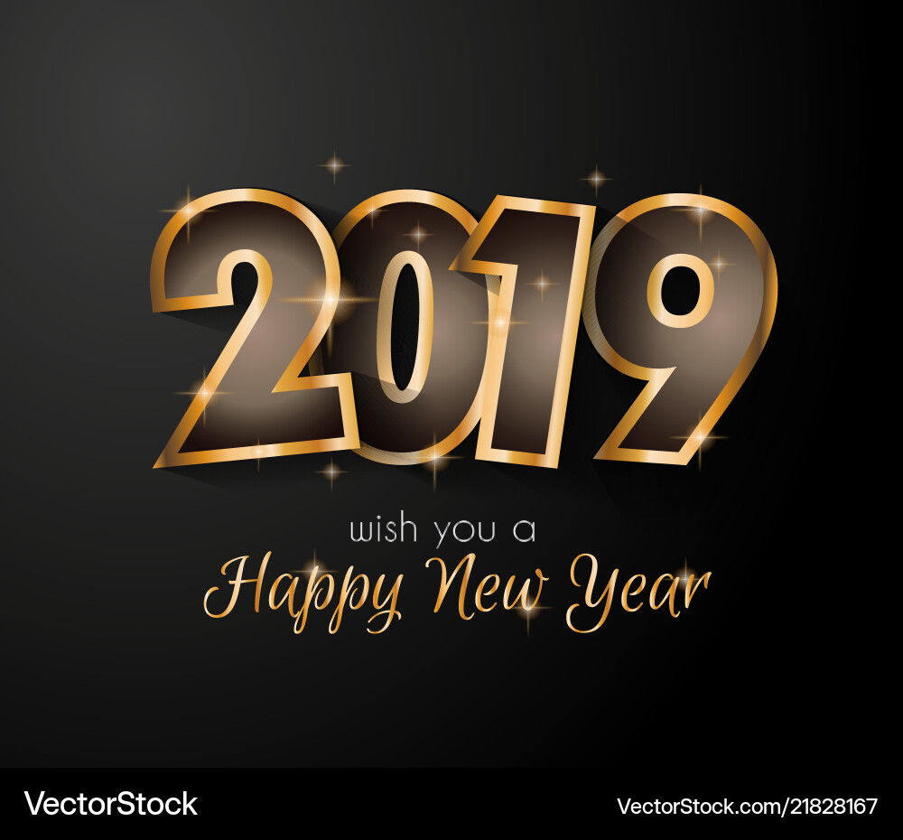 2019 happy new year background for your seasonal 2019 happy new year background for your seasonal vector image