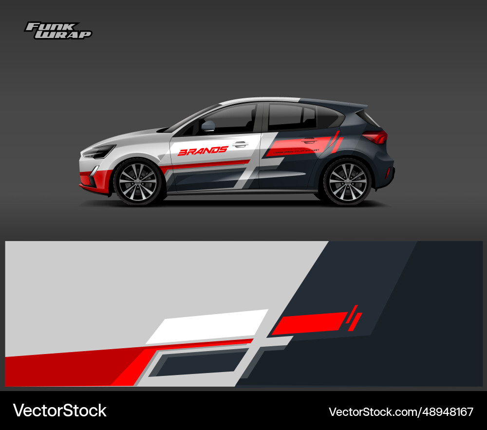 Abstract Car Wrap Geometric Pattern Vector Image