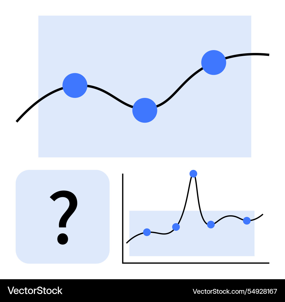 Analyzing trends predictive data visualization Analyzing trends predictive data visualization vector image