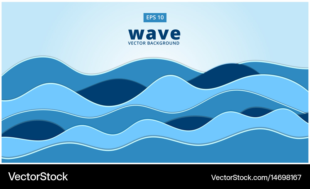 Blue ocean sea wave background Royalty Free Vector Image