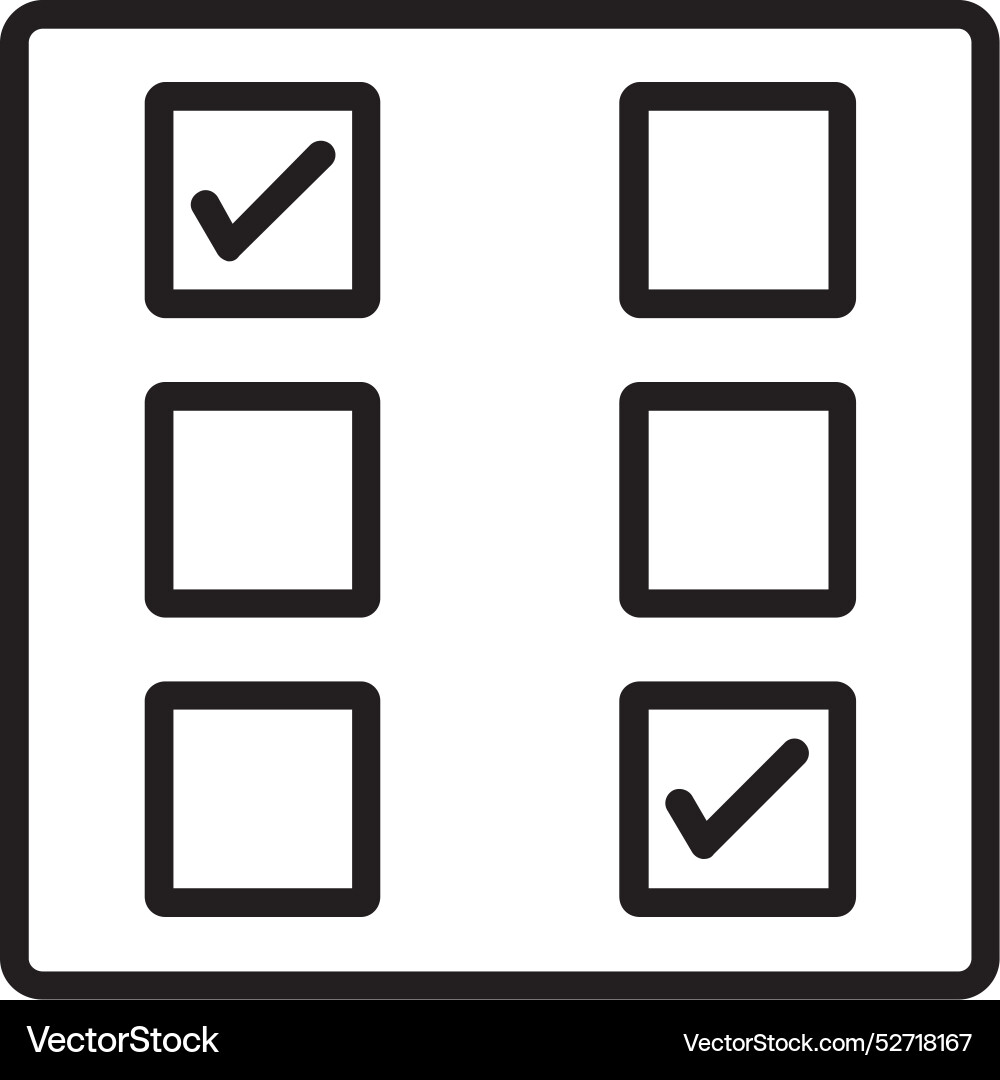 Checkbox line icon design vector image