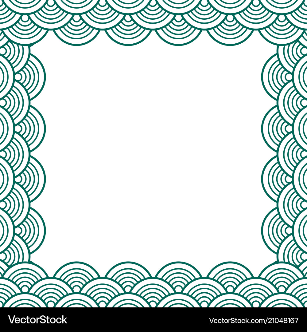 Grüne teal traditionelle Welle japanisch chinesisch Grüne teal traditionelle Welle japanisch chinesisch vektorbild