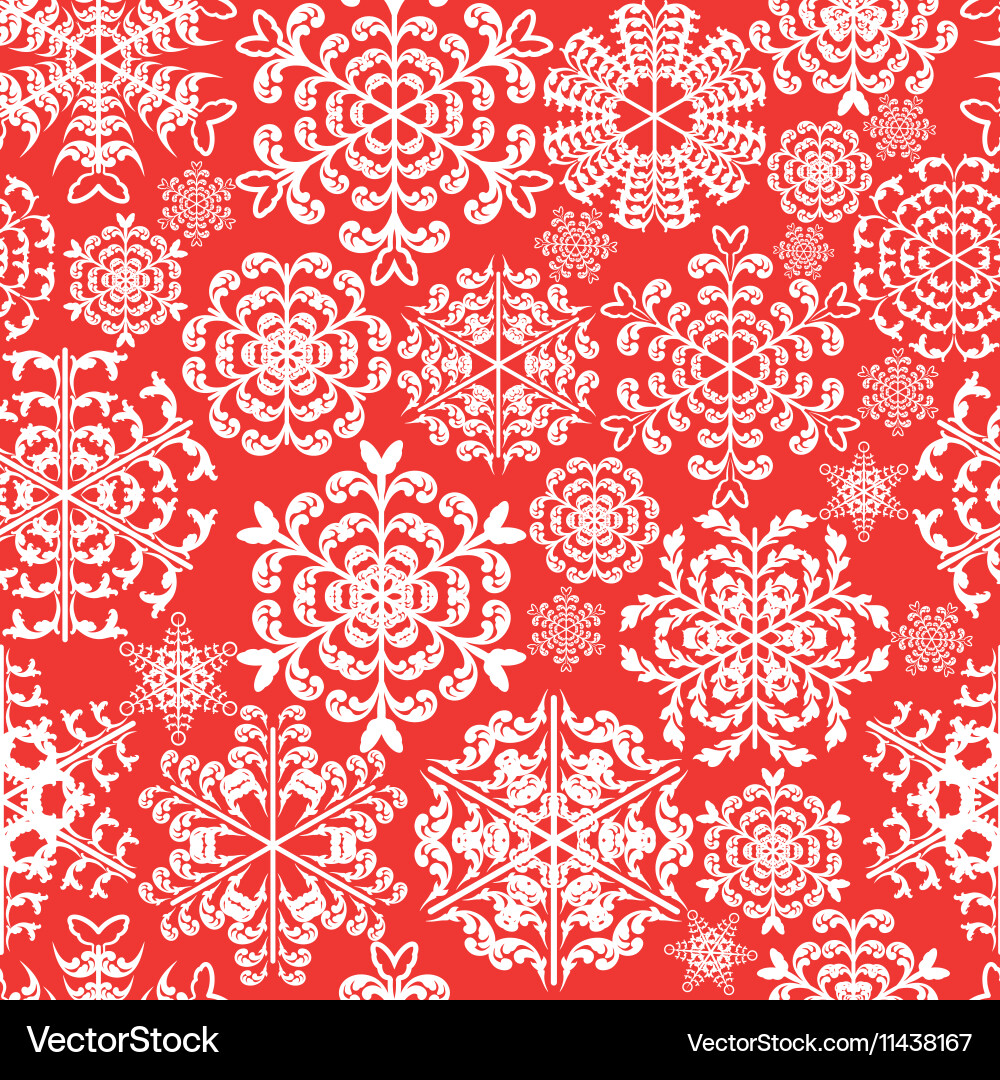 Winter Snowflake Pattern Vector Image