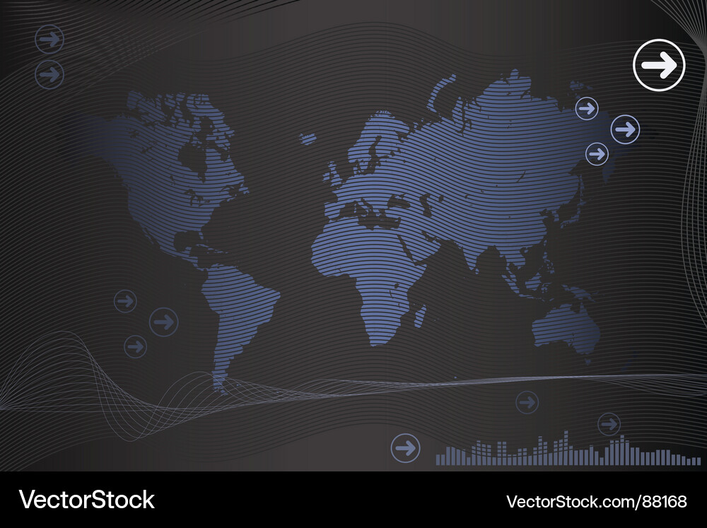 Abstract World Map Vector Image