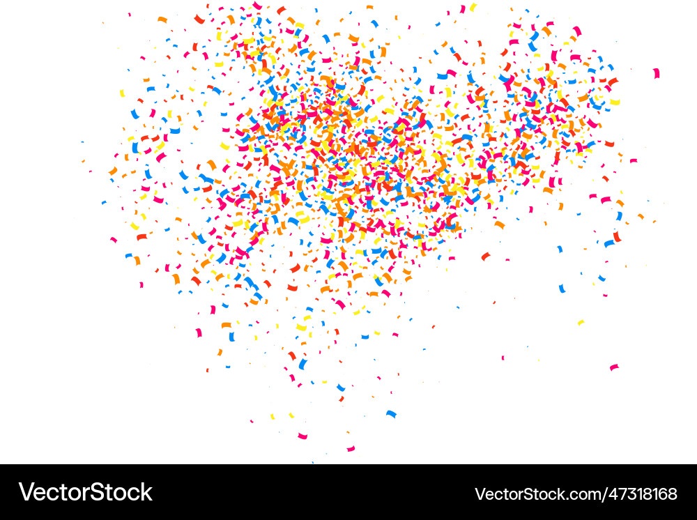 Colorful explosion of confetti colored grainy Colorful explosion of confetti colored grainy vector image