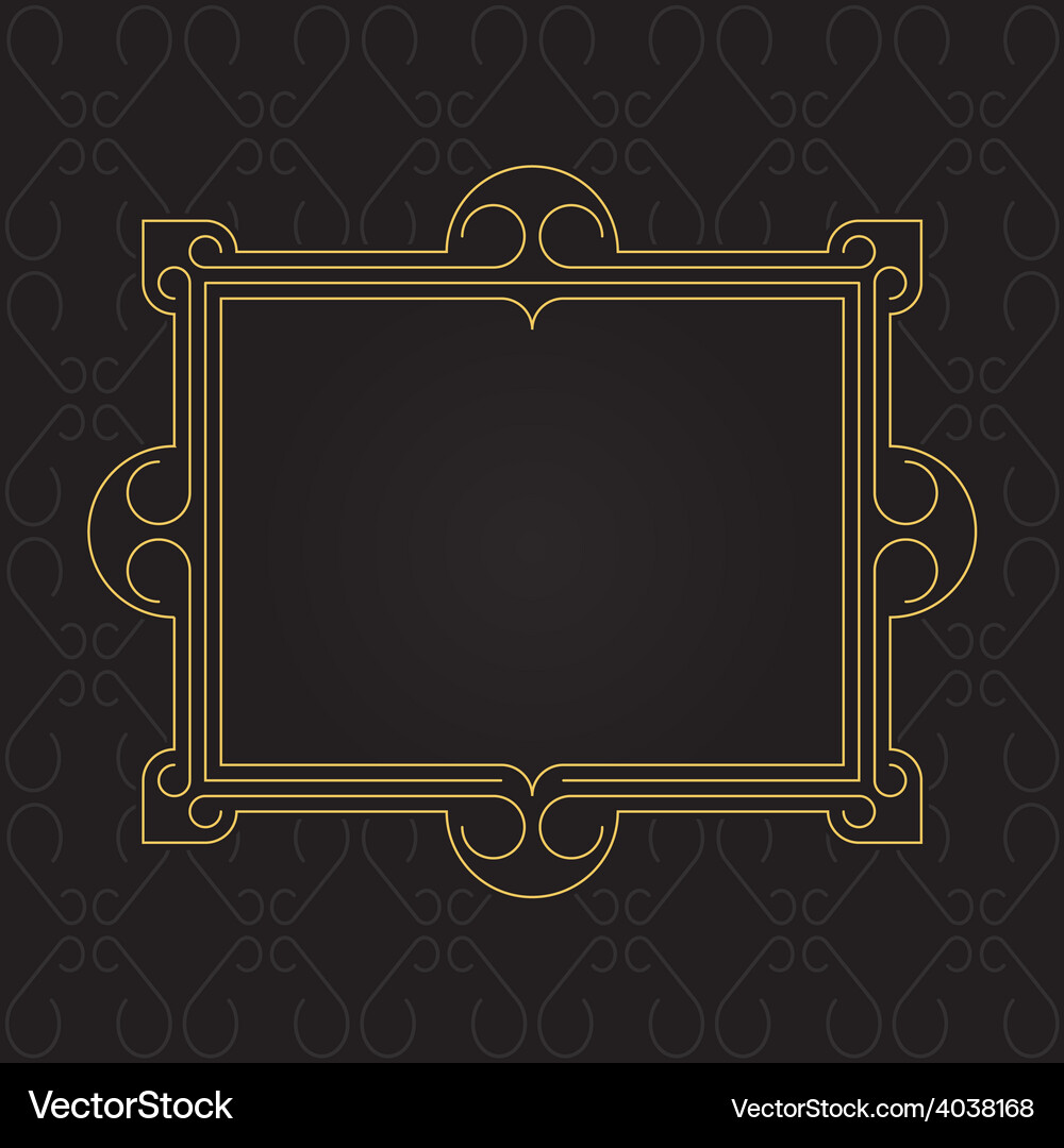Elegant Frame Template with Pattern Vector Image
