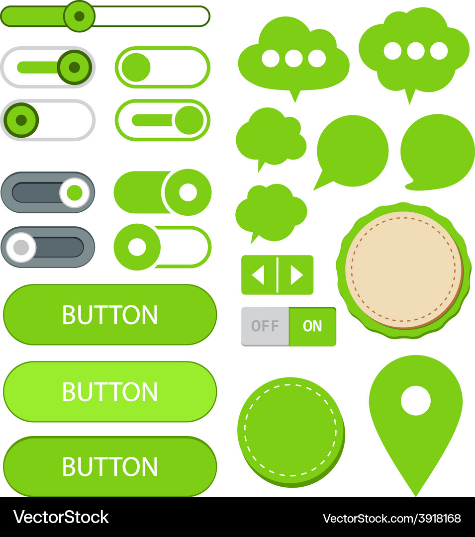 Flat web design elements Vector Image