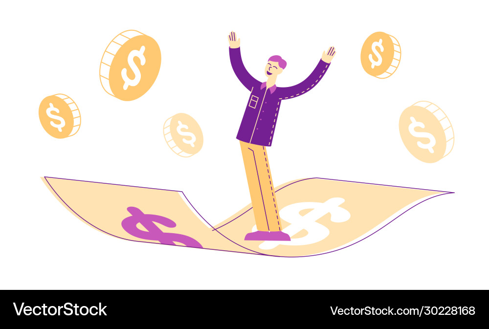 Geschäftserfolg Finanzfreiheit Konzept Geschäftserfolg Finanzfreiheit Konzept vektorbild