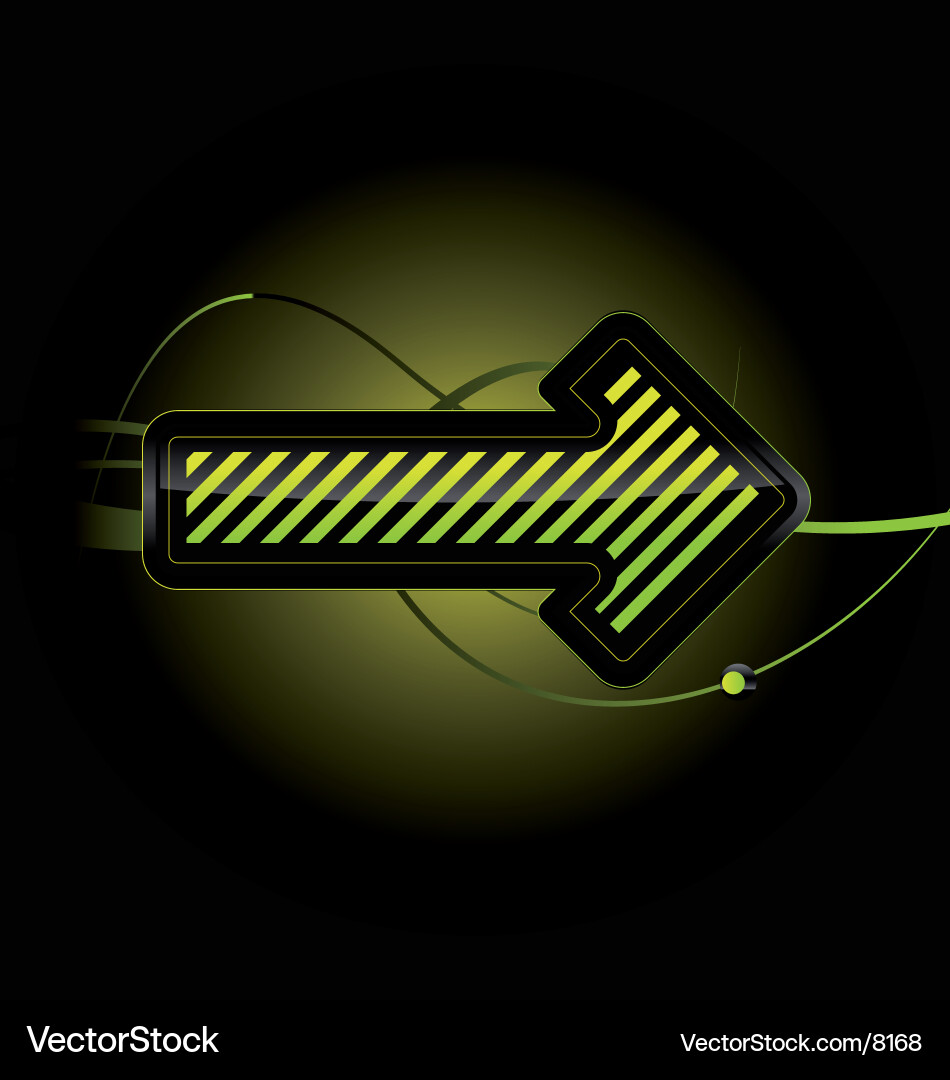 Green Arrow Pointer vector image
