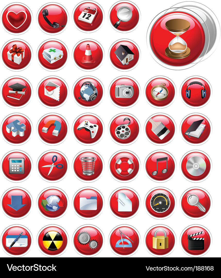 Modern Icon Set - Web & App Vector Image