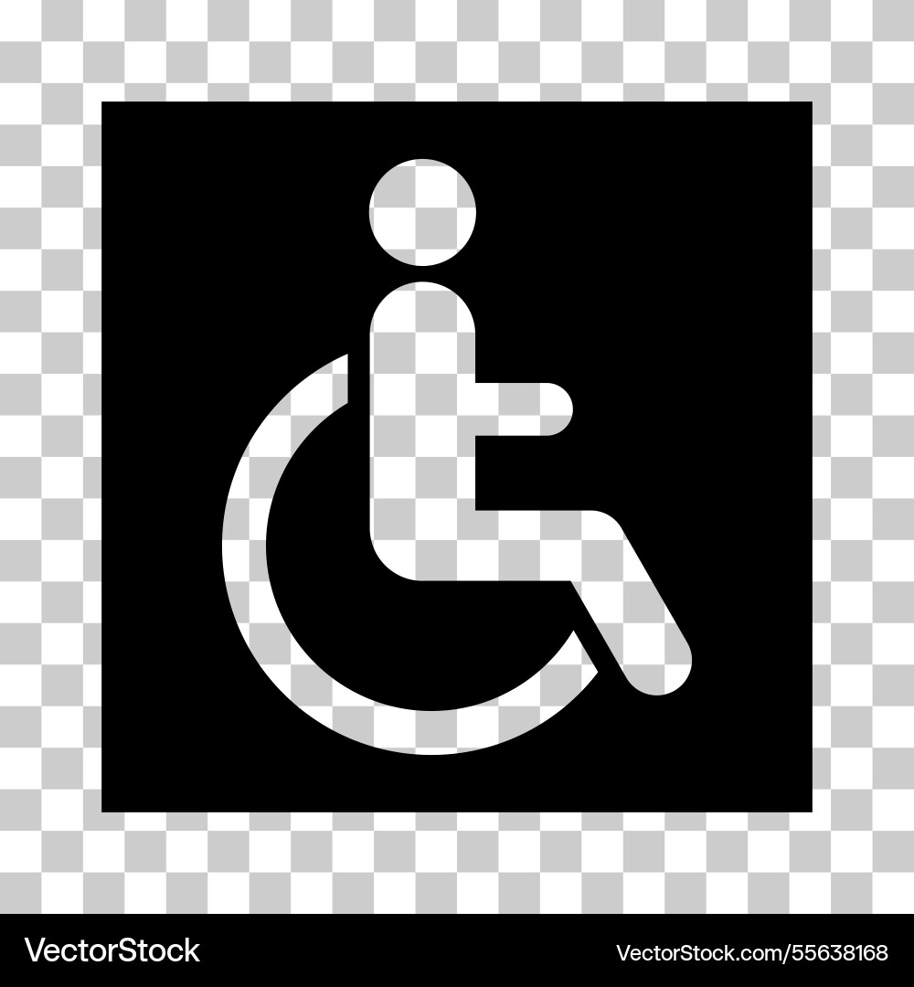 Restroom wheelchair wc symbol flat web button Restroom wheelchair wc symbol flat web button vector image